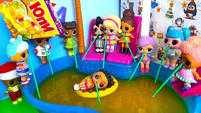 CARTOON LOL SURPRISE DOLLS IN THE POOL for THE New Year With JUPI funny video as Lalil DARINELKA CARTOON LOL SURPRISE DOLLS IN THE POOL for THE New Year With JUPI funny video as Lalil DARINELKA