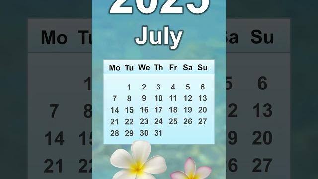 July 2025 Calendar July 2025 Calendar