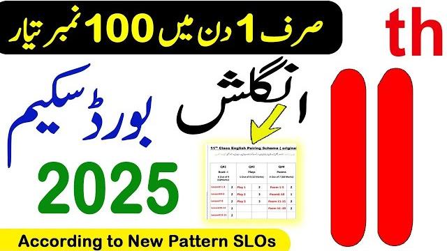 11th Class English Pairing Scheme 2025 || 11th Class English Guess Paper 2025 || English Paper 11th 11th Class English Pairing Scheme 2025 || 11th Class English Guess Paper 2025 || English Paper 11th