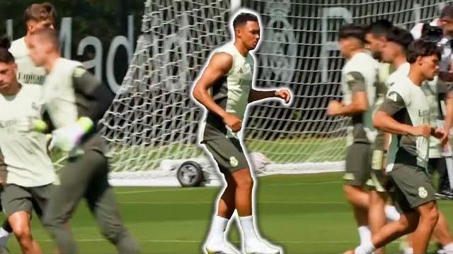 Trent Alexander-Arnold TRAINS with Real Madrid for the FIRST TIME ahead of Al Hilal clash Trent Alexander-Arnold TRAINS with Real Madrid for the FIRST TIME ahead of Al Hilal clash