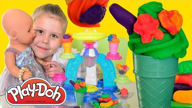 Плей До фабрика мороженого. Игры для девочек. Делаем вкусное мороженое для куклы Беби бон Плей До фабрика мороженого. Игры для девочек. Делаем вкусное мороженое для куклы Беби бон