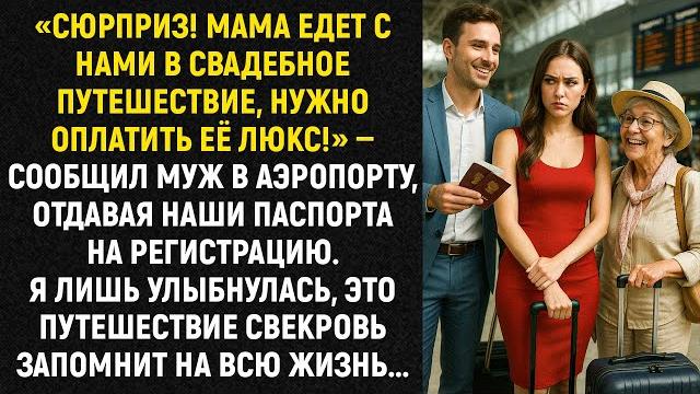 «Сюрприз! Мама едет с нами в свадебное путешествие, нужно оплатить её люкс!» сообщил муж в аэропорту «Сюрприз! Мама едет с нами в свадебное путешествие, нужно оплатить её люкс!» сообщил муж в аэропорту