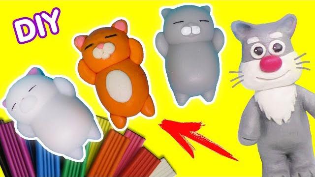 КАК СЛЕПИТЬ СКВИШИ ИЗ ПЛАСТИЛИНА | DIY CAT SQUISHY КАК СЛЕПИТЬ СКВИШИ ИЗ ПЛАСТИЛИНА | DIY CAT SQUISHY
