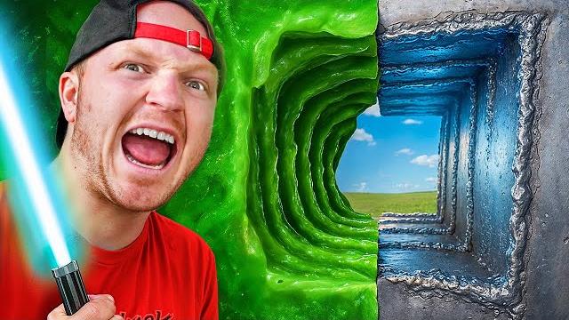 Escaping 100 Layers of SLIME vs STEEL Escaping 100 Layers of SLIME vs STEEL