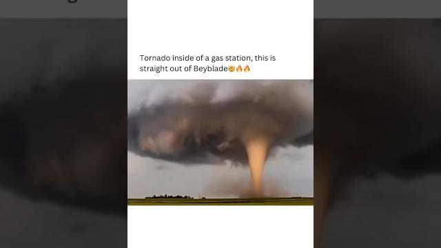 Tornado inside of a gas station Tornado inside of a gas station