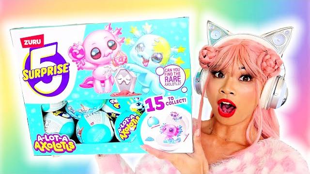 OPENING A BUNCH OF ZURU 5 SURPRISE AXOLOTLS! OPENING A BUNCH OF ZURU 5 SURPRISE AXOLOTLS!