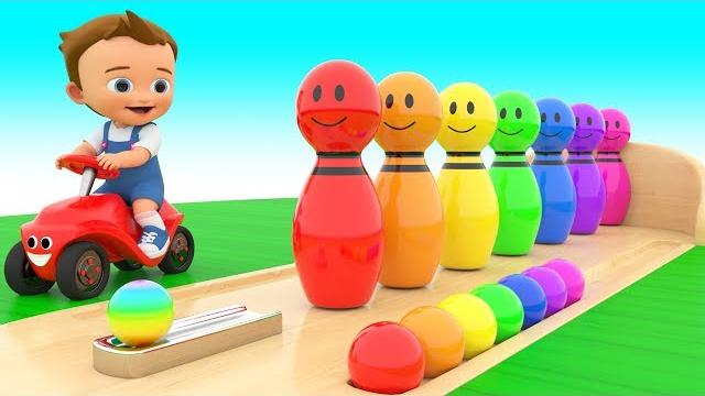 Bowling Alley Color Pins Toys 3D | Learning Colors with Baby Fun Play Kids Children Toddler Edu Toys Bowling Alley Color Pins Toys 3D | Learning Colors with Baby Fun Play Kids Children Toddler Edu Toys