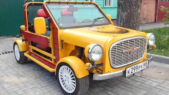 Самодельный автомобиль "Смайлик" на учете в ГИБДД . Самодельный автомобиль "Смайлик" на учете в ГИБДД .