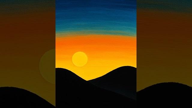 Whispers of the Sunset: A Minimalist Mountain Escape #video #trending #naturepainting #shorts #sun Whispers of the Sunset: A Minimalist Mountain Escape #video #trending #naturepainting #shorts #sun