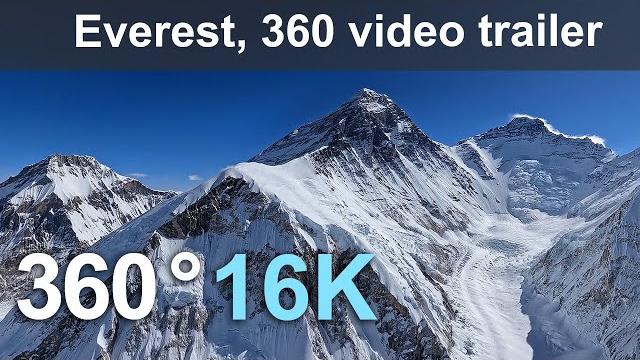 Everest. Aerial 360 video trailer shot in 16K. Everest. Aerial 360 video trailer shot in 16K.