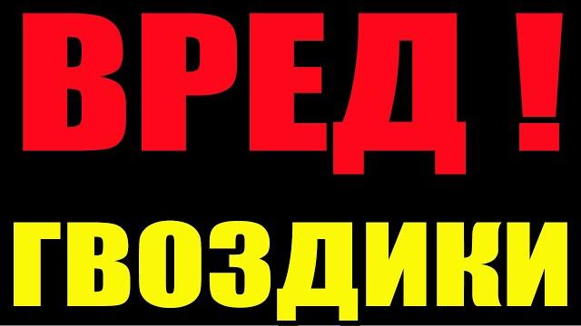 ВРЕД ГВОЗДИКИ ВРЕД ГВОЗДИКИ