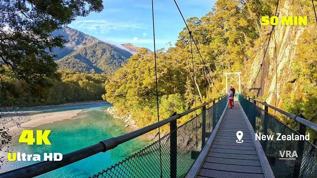 Virtual Run 4K - Blue Pools - Scenery New Zealand - Virtual Running Video for Treadmill Virtual Run 4K - Blue Pools - Scenery New Zealand - Virtual Running Video for Treadmill