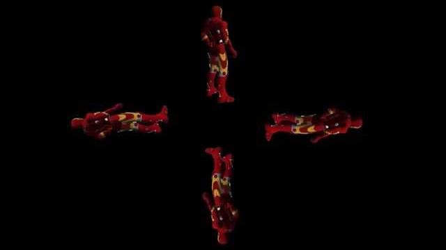 IRON MAN видео для голографической 3D пирамиды IRON MAN видео для голографической 3D пирамиды