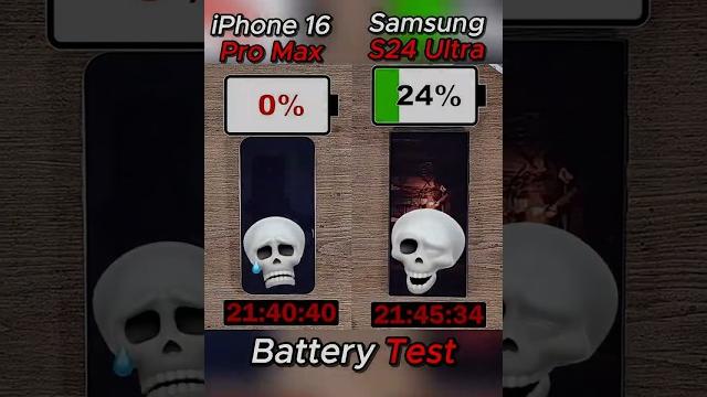 SAMSUNG S24 ULTRA VS IPHONE 16 PRO MAX XL BATTERY TEST? SAMSUNG S24 ULTRA VS IPHONE 16 PRO MAX XL BATTERY TEST?