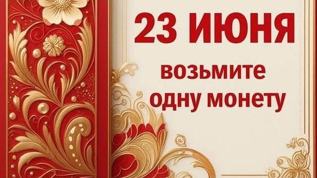 23 июня - Возьмите всего одну монету. 23 июня - Возьмите всего одну монету.