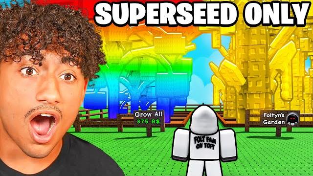 Starting Over Using ONLY SUPER SEEDS In Grow A Garden.. Starting Over Using ONLY SUPER SEEDS In Grow A Garden..
