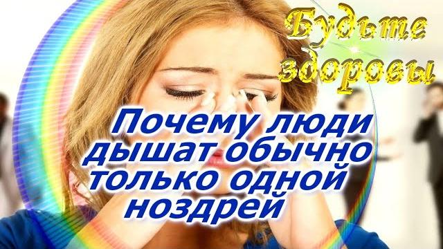 Почему люди дышат обычно только одной ноздрей Почему люди дышат обычно только одной ноздрей