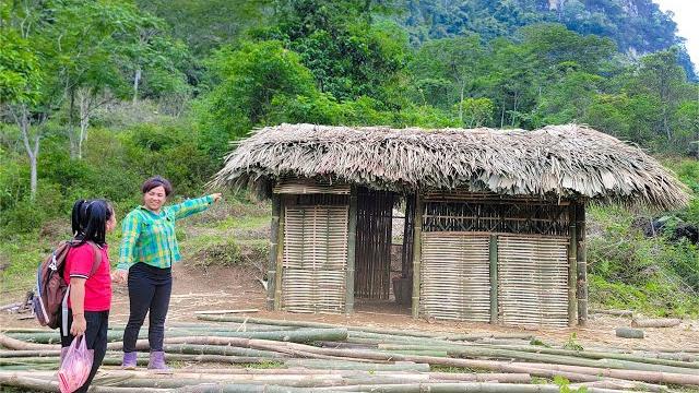 With the intelligence of single mother Ly Tu Nga, she completed the bamboo wall very quickly With the intelligence of single mother Ly Tu Nga, she completed the bamboo wall very quickly