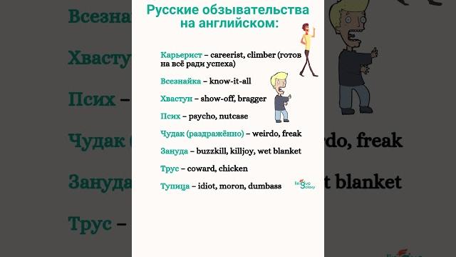 Русские обзывательства на английском. Русские обзывательства на английском.