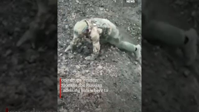 Russian soldier surrenders to Ukrainian drone outside Bakhmut Russian soldier surrenders to Ukrainian drone outside Bakhmut