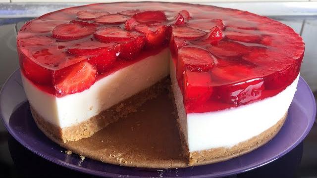 ЧИЗКЕЙК с клубникойТворожный Торт Без Выпечки! С Клубникой и Желе! Cheesecake with strawberries ЧИЗКЕЙК с клубникойТворожный Торт Без Выпечки! С Клубникой и Желе! Cheesecake with strawberries