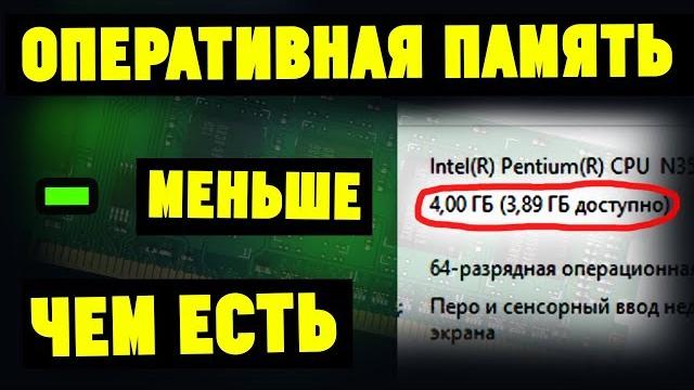 Доступна не вся оперативная память(ОЗУ) на Windows. Что делать? Доступна не вся оперативная память(ОЗУ) на Windows. Что делать?