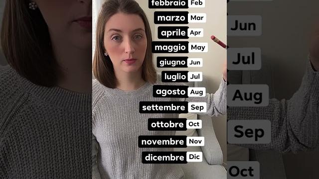 Learn the months in Italian #shorts Learn the months in Italian #shorts