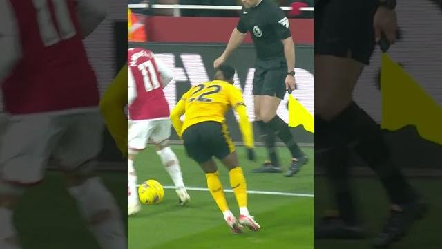 Martinelli's tracking back against Wolves Martinelli's tracking back against Wolves