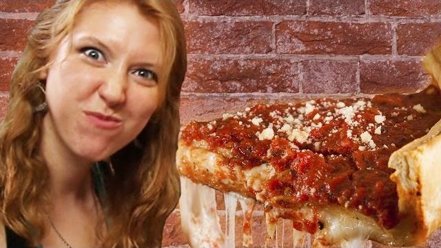 People Try Chicago Deep Dish Pizza For The First Time People Try Chicago Deep Dish Pizza For The First Time