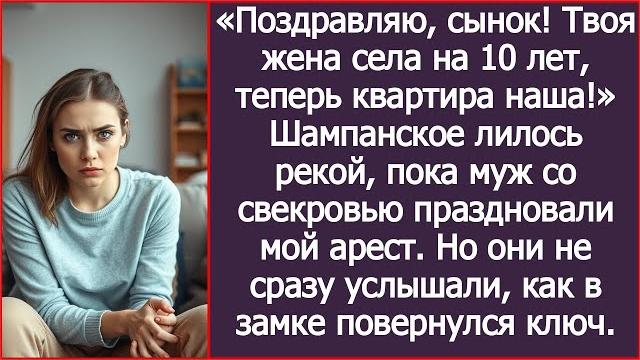 «Поздравляю, сынок! Твоя жена села на 10 лет. Квартира теперь наша!» Свекровь праздновали мой арест. «Поздравляю, сынок! Твоя жена села на 10 лет. Квартира теперь наша!» Свекровь праздновали мой арест.