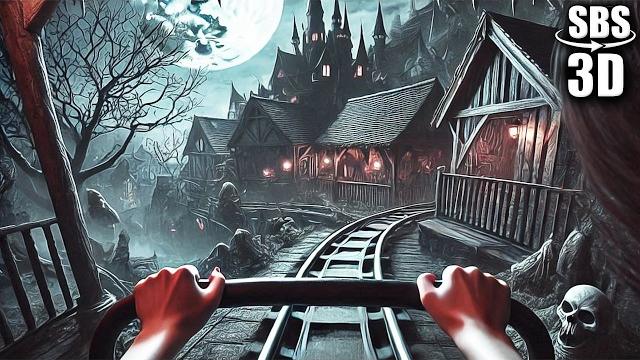 VR Roller Coaster Ride in Horror Village VR Roller Coaster Ride in Horror Village