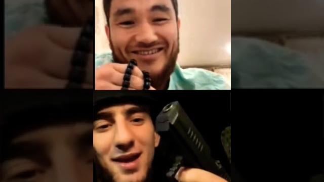 Шовхал Чурчаев угрожает пистолетом Шовхал Чурчаев угрожает пистолетом