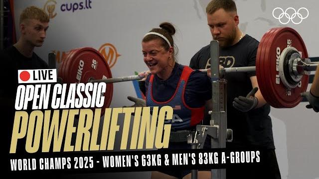 LIVE Powerlifting | Women's 63kg & Men's 83kg A-Groups | World Classic Open Championships LIVE Powerlifting | Women's 63kg & Men's 83kg A-Groups | World Classic Open Championships