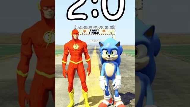 FLASH vs SONIC in GTA 5! (BATTLES) #shorts FLASH vs SONIC in GTA 5! (BATTLES) #shorts