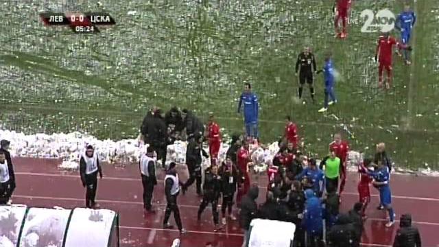 Levski fans attack CSKA coach with snowball Levski fans attack CSKA coach with snowball