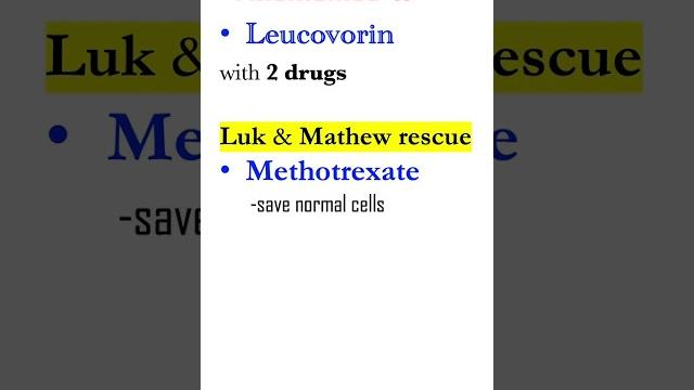 Leucovorin Methotrexate, 5-fluorouracil. #usmle #usmlestep1 #mbbs #neetpg #next #medstudent #neet. Leucovorin Methotrexate, 5-fluorouracil. #usmle #usmlestep1 #mbbs #neetpg #next #medstudent #neet.