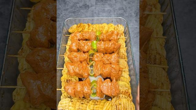 Шампуры с курицей из духовки ! #shorts Шампуры с курицей из духовки ! #shorts