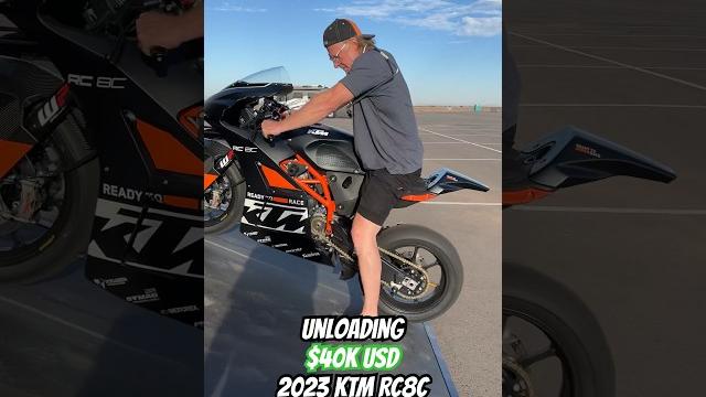 Unloading $40K KTM RC8C Race Bike #KTM #RC8C #motorcycle Unloading $40K KTM RC8C Race Bike #KTM #RC8C #motorcycle