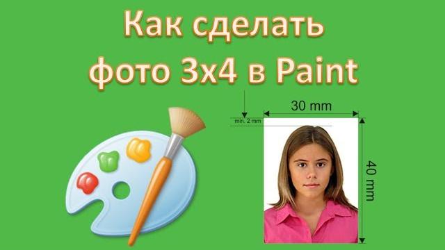 Как сделать фото 3х4 в Paint Как сделать фото 3х4 в Paint