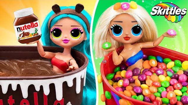 Skittles против Nutella / 10 идей для кукол ЛОЛ ОМГ Skittles против Nutella / 10 идей для кукол ЛОЛ ОМГ
