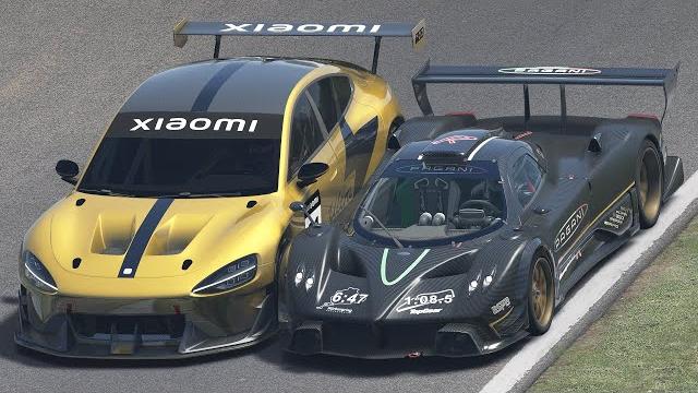 Xiaomi SU7 Ultra vs Pagani Zonda R at Monza Xiaomi SU7 Ultra vs Pagani Zonda R at Monza