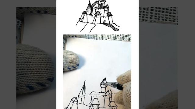 Как быстро нарисовать замок Как быстро нарисовать замок