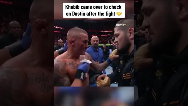 Khabib came to check on Poirier #UFC302 Khabib came to check on Poirier #UFC302