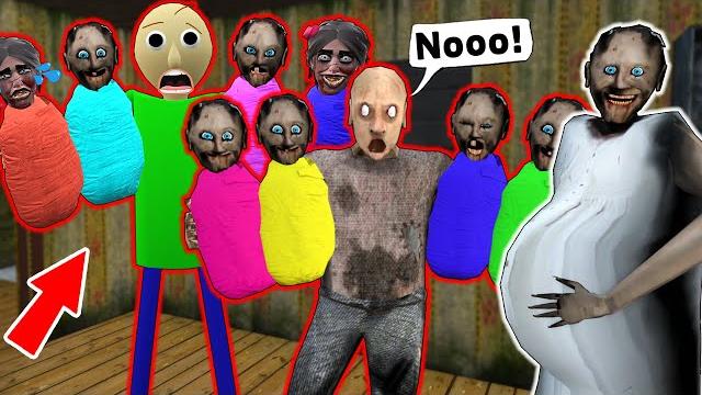 Pregnant Granny vs Many small Grannies vs Grandpa vs Baldi - funny horror animation (p.369) Pregnant Granny vs Many small Grannies vs Grandpa vs Baldi - funny horror animation (p.369)