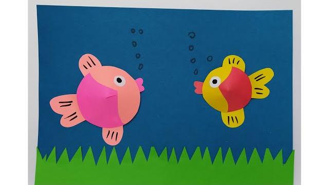 Аппликация Рыбки. Поделки из цветной бумаги для детей 1, 2 ,3 и 4 класс. Аквариум с рыбками. Аппликация Рыбки. Поделки из цветной бумаги для детей 1, 2 ,3 и 4 класс. Аквариум с рыбками.
