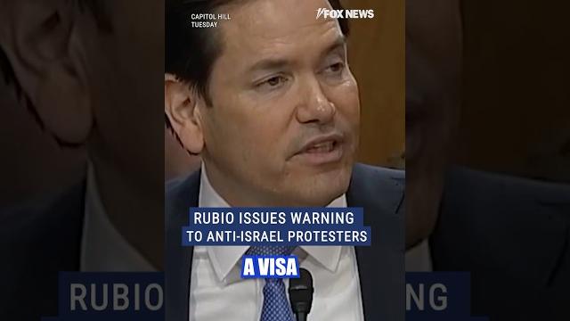Rubio: Trump admin will revoke student visas from violent anti-Israeli protesters #us #shorts #trump Rubio: Trump admin will revoke student visas from violent anti-Israeli protesters #us #shorts #trump