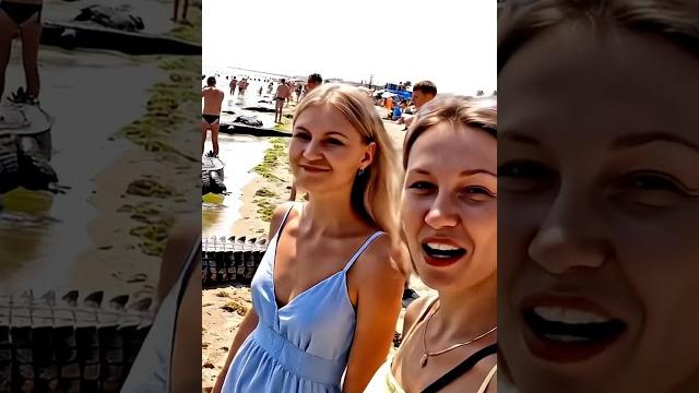 Крокодилы на пляже Крокодилы на пляже