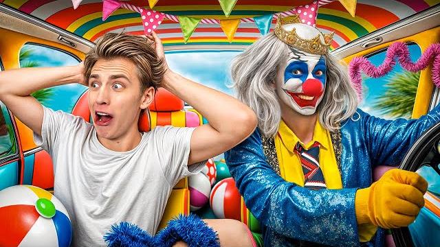 24 Часа в МАШИНЕ КЛОУНА А4 ! 24 Часа в МАШИНЕ КЛОУНА А4 !