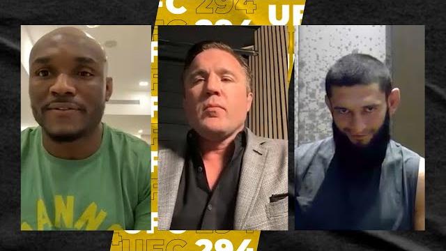 Kamaru Usman & Khamzat Chimaev interviewed by Chael Sonnen ahead of UFC 294 | ESPN MMA Kamaru Usman & Khamzat Chimaev interviewed by Chael Sonnen ahead of UFC 294 | ESPN MMA