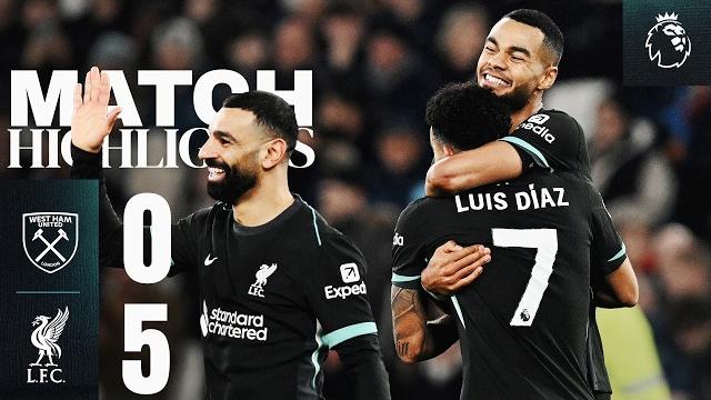 Highlights: West Ham 0-5 Liverpool | FIVE Goal Scorers as Reds End 2024 Top of the Premier League Highlights: West Ham 0-5 Liverpool | FIVE Goal Scorers as Reds End 2024 Top of the Premier League